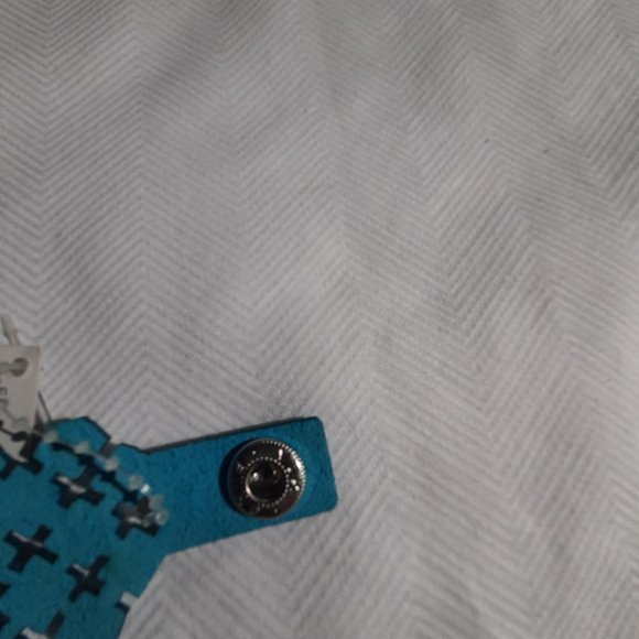 Rhinestone studded wrist wrap/bracelet. Faux Leather. Reversible. - Picture 10 of 10